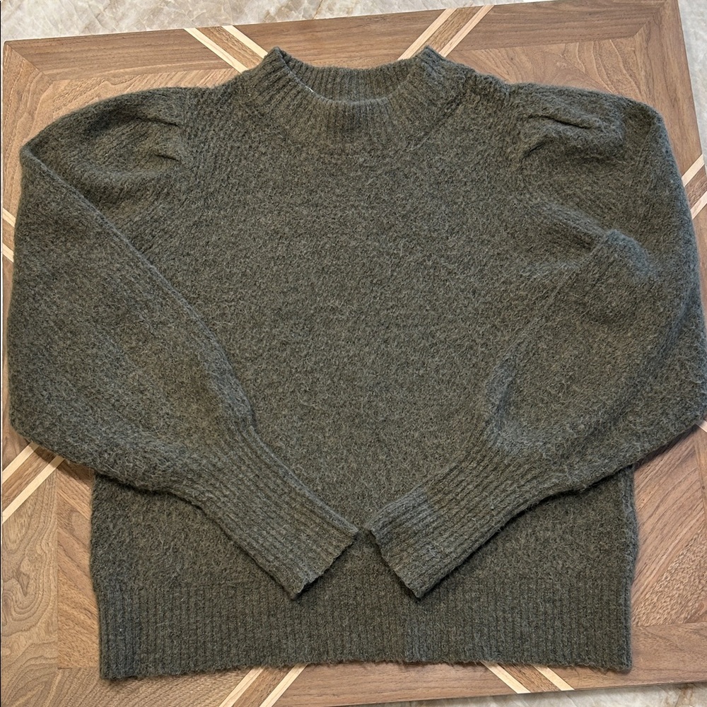 Selected Femme Dark Green Alpaca Wool Blend Sweater Size S – Cozy & Sustainable